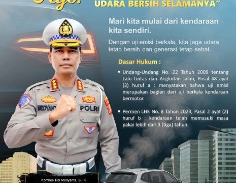 Dirlantas Polda Lampung Ajak Masyarakat Lakukan Uji Emisi: Udara Bersih Dimulai Dari Kendaraan Kita Sendiri