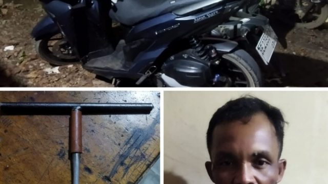 Polsek Gunung Sugih Amankan Pelaku Curanmor dari Amuk Massa