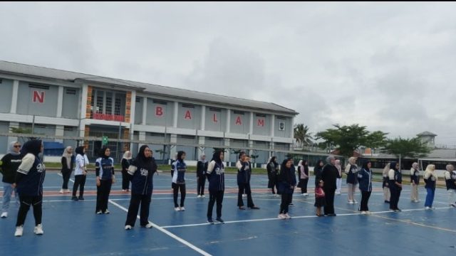 Pererat Kebersamaan, Dharma Wanita Persatuan (DWP) Rutan Kelas I Bandar Lampung Gelar Senam Pagi Bersama