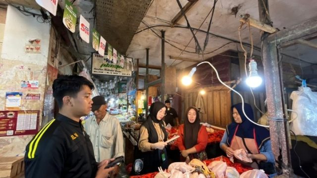 Pantau Pasar Bandar Jaya, Satgas Saber Pangan Temukan Harga Bahan Pokok Lampung Tengah Relatif Stabil