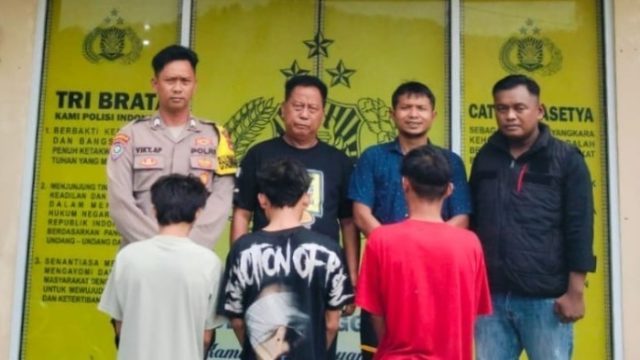 Dibantu Warga, Polsek Limau Amankan Tiga Pemuda Terduga Pelaku Pencurian 11 Tabung Gas LPG di Kelumbayan Barat