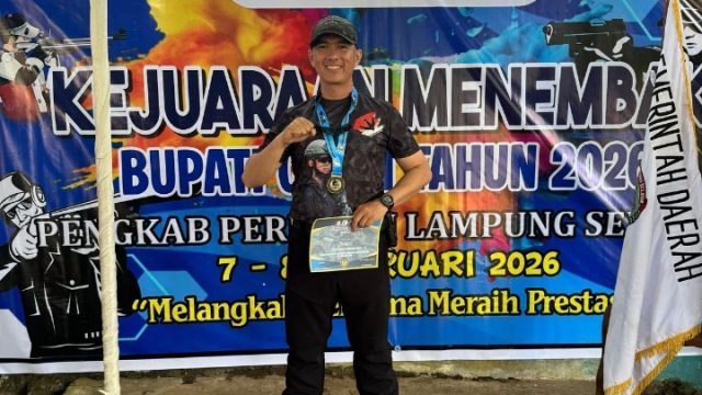 Aiptu Antoni Adha Raih Juara 1 Pistol Presisi, Harumkan Nama Satuan Brimob Lampung