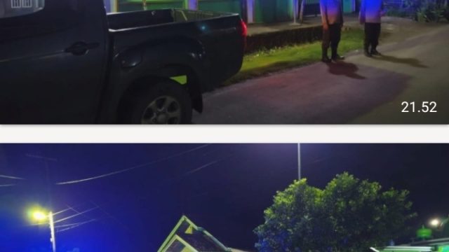 Polsek Pematang Sawa Gelar Patroli dan Pengamanan Salat Tarawih di Pekon Guring