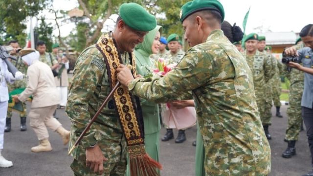 Korem 043/Gatam Gelar Tradisi Penyerahan Pasukan, Tongkat Kepemimpinan Resmi Beralih