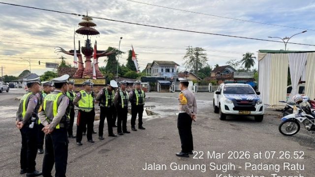 Hari Kedua Lebaran, Polres Lampung Tengah Siagakan Tim Urai Kemacetan