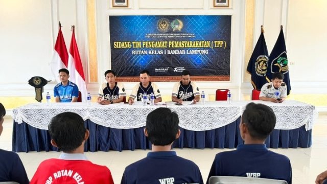 Sembilan Warga Binaan Rutan Kelas I Bandar Lampung Resmi Ditunjuk sebagai Tamping Baru melalui Sidang TPP