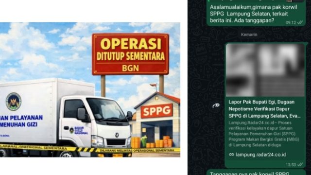 Puluhan Dapur SPPG di Lampung Selatan Diduga Tak Penuhi Standar, Kinerja Korwil Disorot Tajam