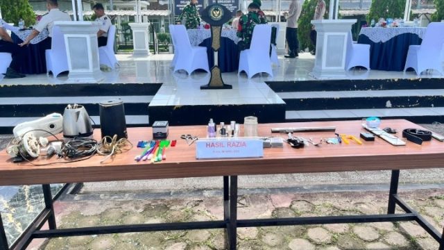 Razia Gabungan di Rutan Kelas I Bandar Lampung, Wujudkan Pemasyarakatan Bersih dan Pelayanan Prima