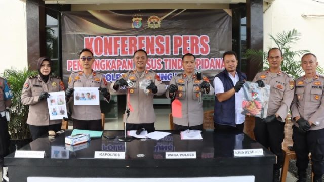 Polres Lampung Utara Ungkap 4 Kasus Kejahatan Dalam Sepekan, Pelaku Curanmor Bersenpi Viral Berhasil Ditangkap