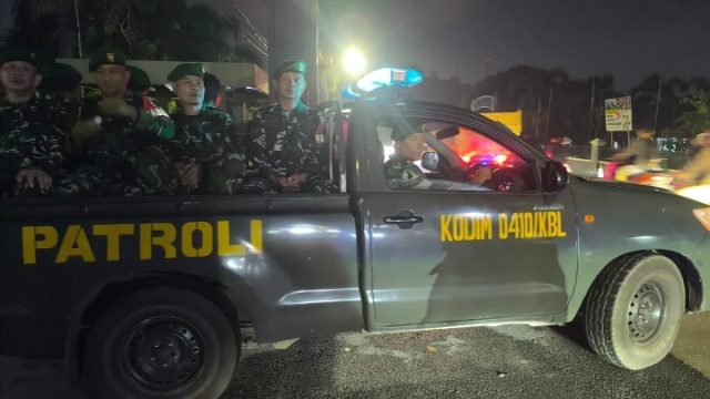 Personil S3B Kodim 0410/KBL Laksanakan Patroli Malam Secara Rutin