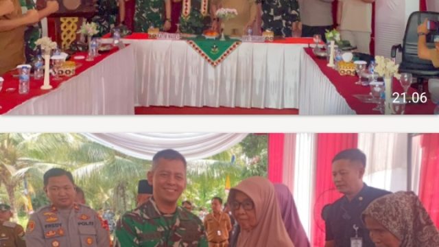 Kasrem 043/Gatam Sambut Tim Wasev Pusterad Tinjau Lokasi TMMD ke-128 Pekon Kalimiring