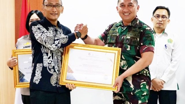 Kodam XXI/RI Meraih Dua Penfhargaan DariI Kanwil DJPB Provinsi Lampung