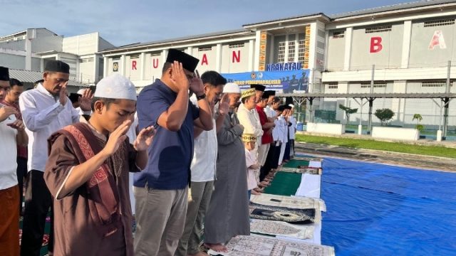 Hangatkan Kebersamaan, Rutan Kelas I Bandar Lampung Laksanakan Sholat Iduladha 1447 H dengan Hikmat