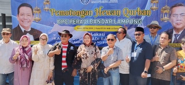 Peradi Kota Bandar Lampung Laksanakan Pemotongan Hewan Qurban Sebanyak 6 Ekor Sapi Dan 4 Ekor Kambing. 