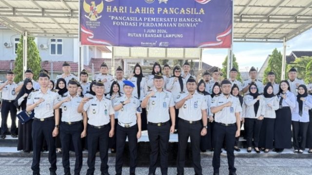 Menguatkan Jiwa Nasionalisme, Rutan Kelas I Bandar Lampung Peringati Hari Lahir Pancasila 2026