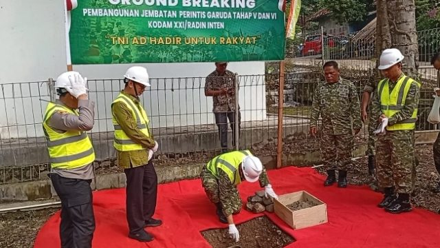 Kodim 0410/KBL Laksanakan Giat Zoom Meeting Ground Breaking Pembagunan Jembatan Perintis Garuda 
