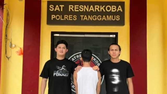Satres Narkoba Polres Tanggamus Tangkap Diduga Pengedar Sabu di Bandar Negeri Semuong