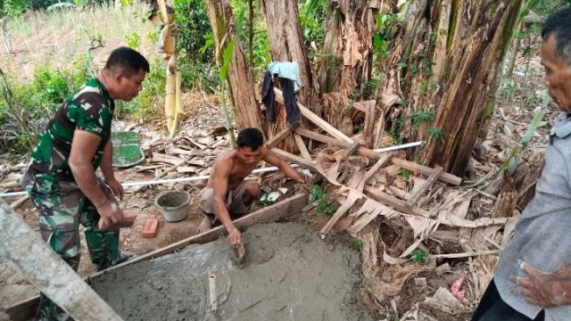 Gencarkan Pembangunan Di Kemiling, Dan Satagas TMMD Kodim 0410/KBL Tinjau Progres RTLH Dan Sumur Bor