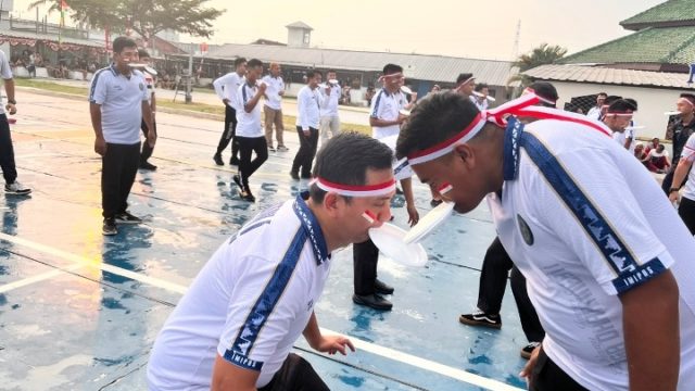 Semarak HUT ke-81 RI, Rutan Kelas I Bandar Lampung Gelar Perlombaan Tradisional Penuh Keceriaan
