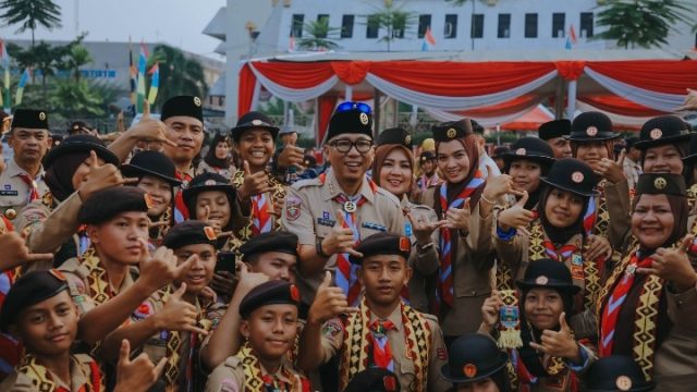 Gubernur Mirza Lepas 598 Peserta Kontingen Pramuka Lampung Ikuti Jambore Nasional XII 2026