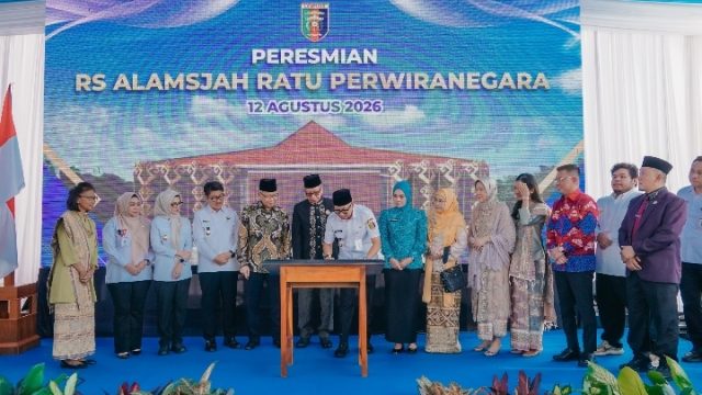 Gubernur Lampung Resmikan RS Alamsyah Ratu Perwiranegara, Dorong Jadi Rujukan Kesehatan di Sumatera Bagian Selatan