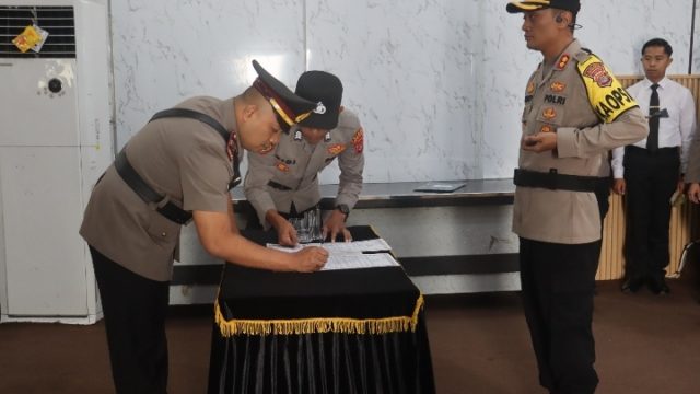 Kapolres Lampung Selatan Pimpin Sertijab Kapolsek Penengahan, Tekankan Penguatan Kinerja dan Pelayanan