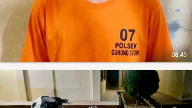 Keponakan Curi Motor Milik Paman, Dibekuk Tekab 308 Polsek Gunung Sugih