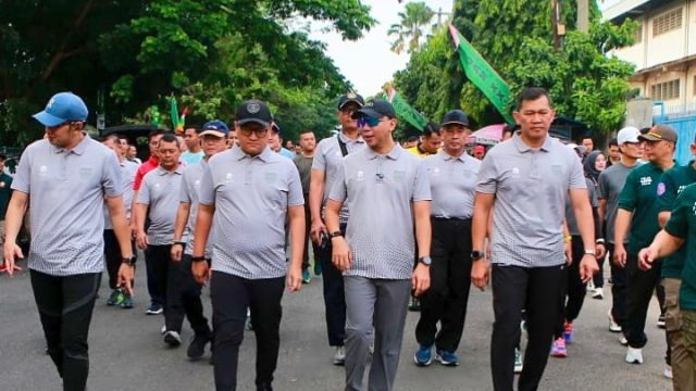 Gerak Jalan Sehat Radin Inten Semarakkan HUT Ke-1 Kodam XXI/RI dan HUT Ke-81 Kemerdekaan RI