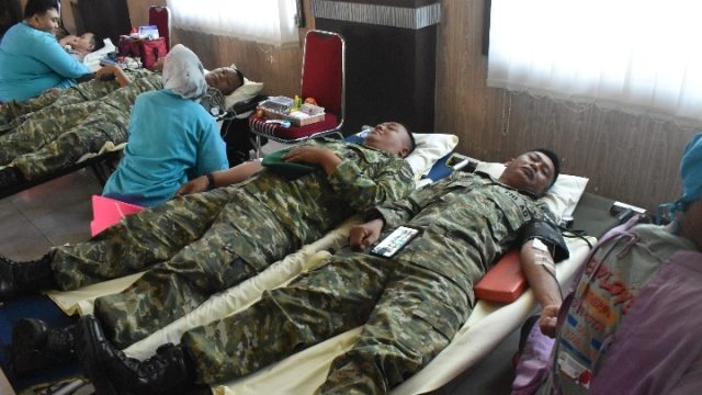 Setetes Darah, Sejuta Harapan, Korem 043/Gatam Gelar Donor Darah Sambut HUT Ke-79