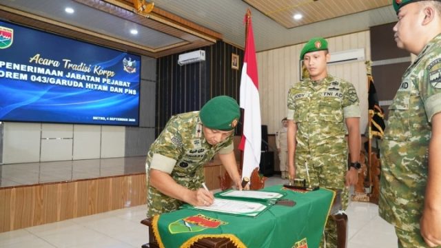 Dari Amanah Jabatan Hingga Purna Tugas, Korem 043/Gatam Teguhkan Semangat Pengabdian