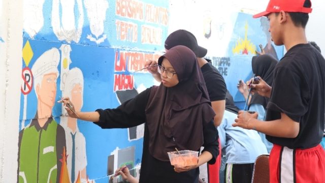 Cari Bibit Seniman Muda, Polres Lampung Selatan Gelar Lomba Mural Sambut HUT Lalu Lintas ke-71