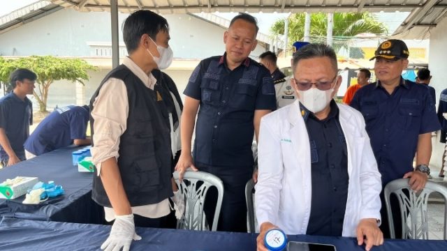 Rutan Bandar Lampung Gelar Tes Urine Warga Binaan, Perkuat Sinergi Pencegahan Narkoba
