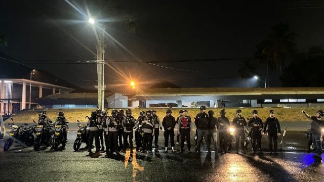 Detasemen Gegana Satbrimob Polda Lampung Gelar Patroli Janji Jaga di Sejumlah Titik Vital Bandar Lampung