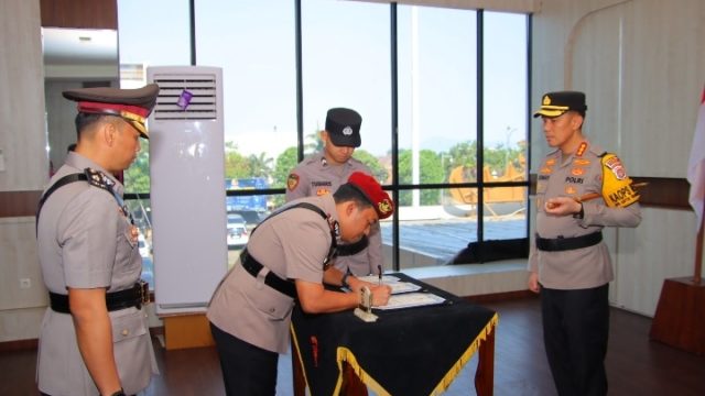 Kompol Regan Resmi Gantikan Kompol Gigih Jabat Kasat Reskrim Polresta Bandar Lampung
