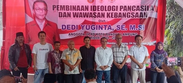 Dedi Yuginta Gelar Pembinaan Ideologi Pancasila dan Wawasan Kebangsaan di Kota Baru