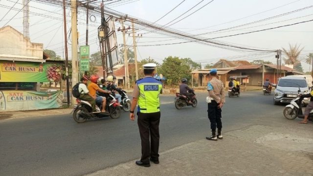 Antisipasi Kemacetan Pagi Hari, Polres Lampung Utara Gelar Beat Pam Rawan Pagi