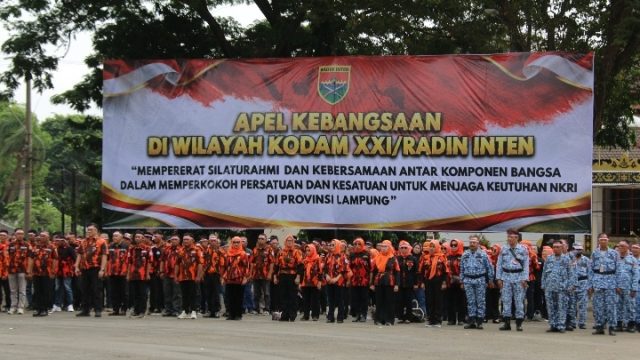 Apel Kebangsaan Kodam XXI/Radin Inten: Kasrem 043/Gatam Tekankan Sinergi Jaga Kondusivitas Lampung